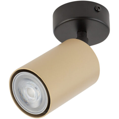 Faretto soffitto moderno nero oro tondo GU10 25W Sigma