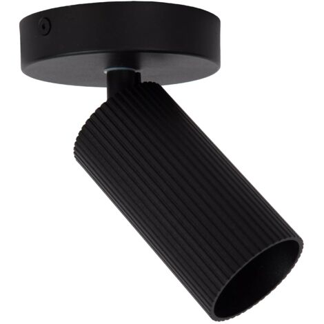 Faretto soffitto nero alluminio CLUBS GU10 40W Lucide