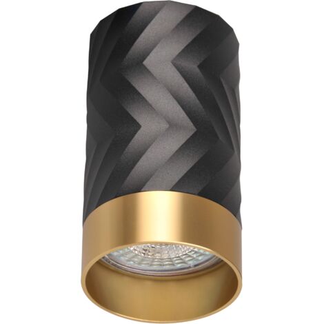 Faretto soffitto nero-oro GU10 1 luce Arras Polux 323521