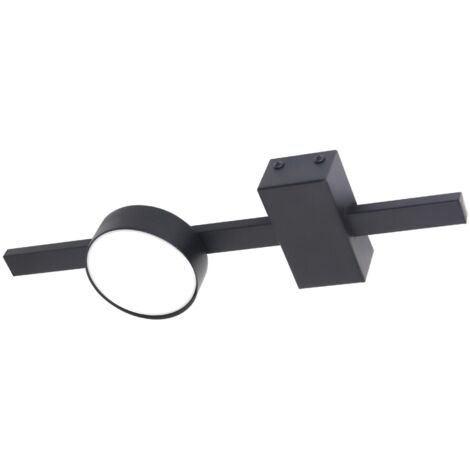 Faretto soffitto nero rotondo barra GX53 10W Polux