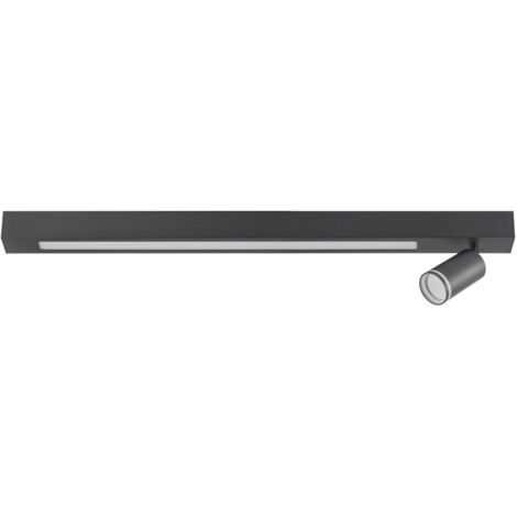 Faretto soffitto nero su barra LED 24W+GU10 PARIS Polux