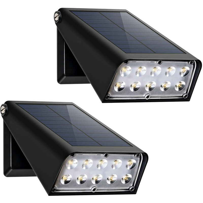 Faretto solare 2pcs 10 led Faretto solare Faretto