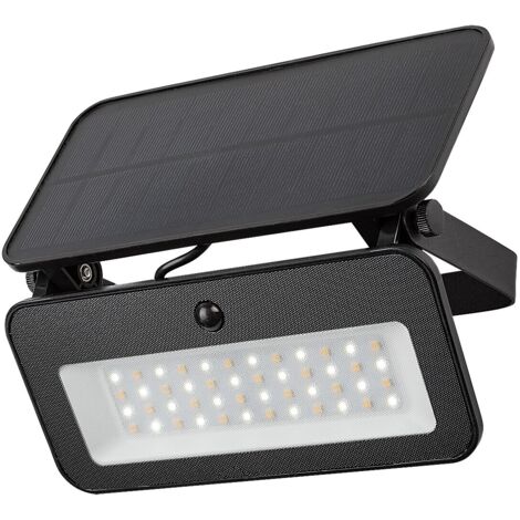 Faretto solare LED 8W con sensore PIR IP65 nero Rabalux