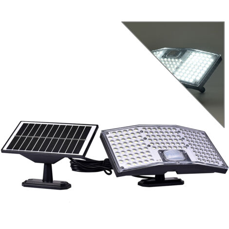 FARETTO SOLARE LED DA ESTERNO CON TELECOMANDO LUCE BIANCA FREDDA - SENSORE DI MOVIMENTO IDEALE PER GIARDINI BALCONI INGRESSI