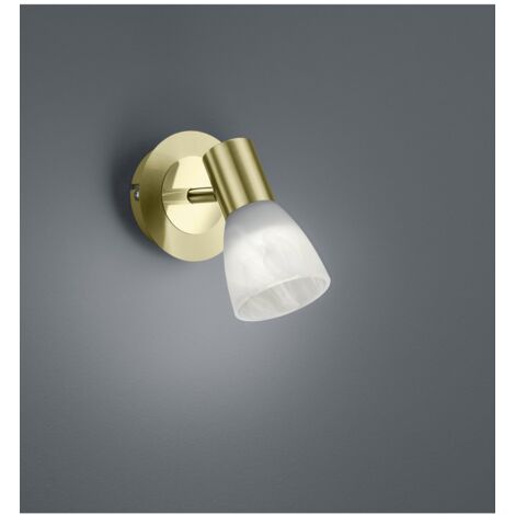 Faretto Spot Orientabile Ottone con Vetro Alabastro Levisto Trio Lighting