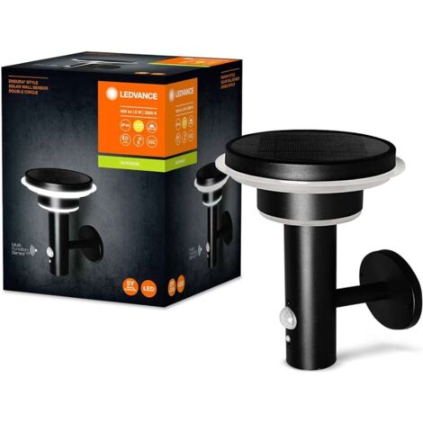 Faretto Style Solar Double Circle Nero