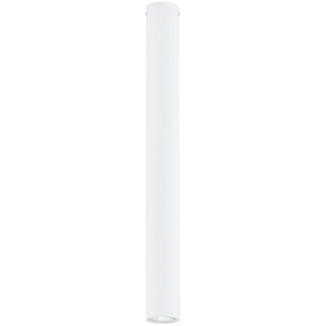 Faretto Tecno, Acciaio verniciato a polvere, Bianco, 6x60x6 cm