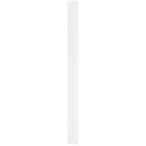 Faretto Tecno, Acciaio verniciato a polvere, Bianco, 6x80x6 cm