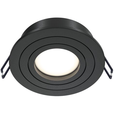 Faretto tondo incasso Maytoni Atom DL023-2-01B nero GU10