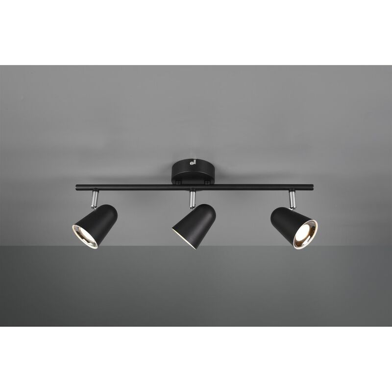 Iperbriko - Faretto Toulouse Nero 3 Spot Led L48