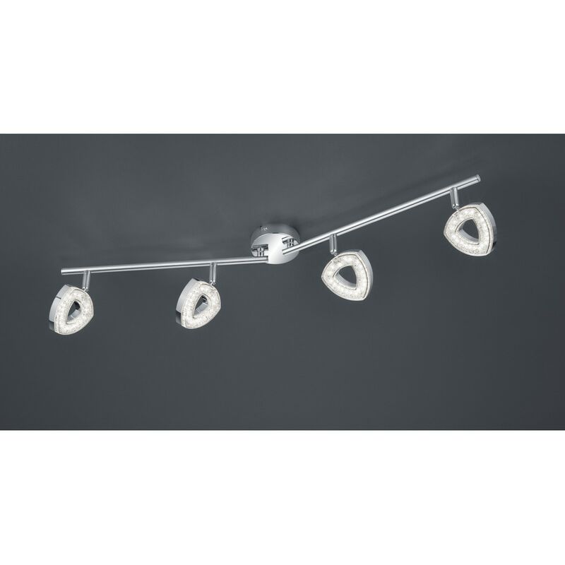 Faretto Tours 4 Spot Led Cromo L80 cm Trio