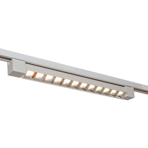 Faretto track orientabile da binario 26 watt 12 led faro bianco monofase luce naturale 4000k