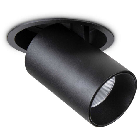 Faretto Tubolare Moderno Nova Alluminio Nero Led 12W 4000K Luce Naturale