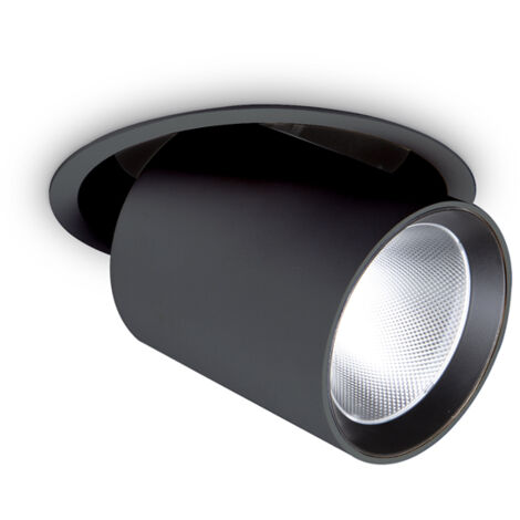 Faretto Tubolare Moderno Nova Alluminio Nero Led 30W 3000K Luce Calda