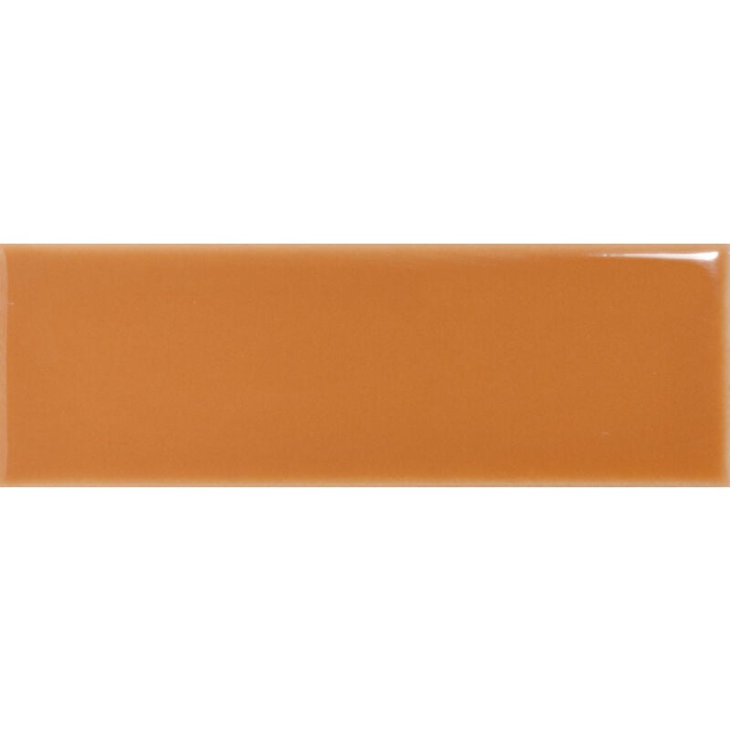 Carrelage sol / mur briquette rectangulaire uni orange brillant 5X15 cm färgblock lucido arancio FGB109L (vendu par boite de 0,60m2)