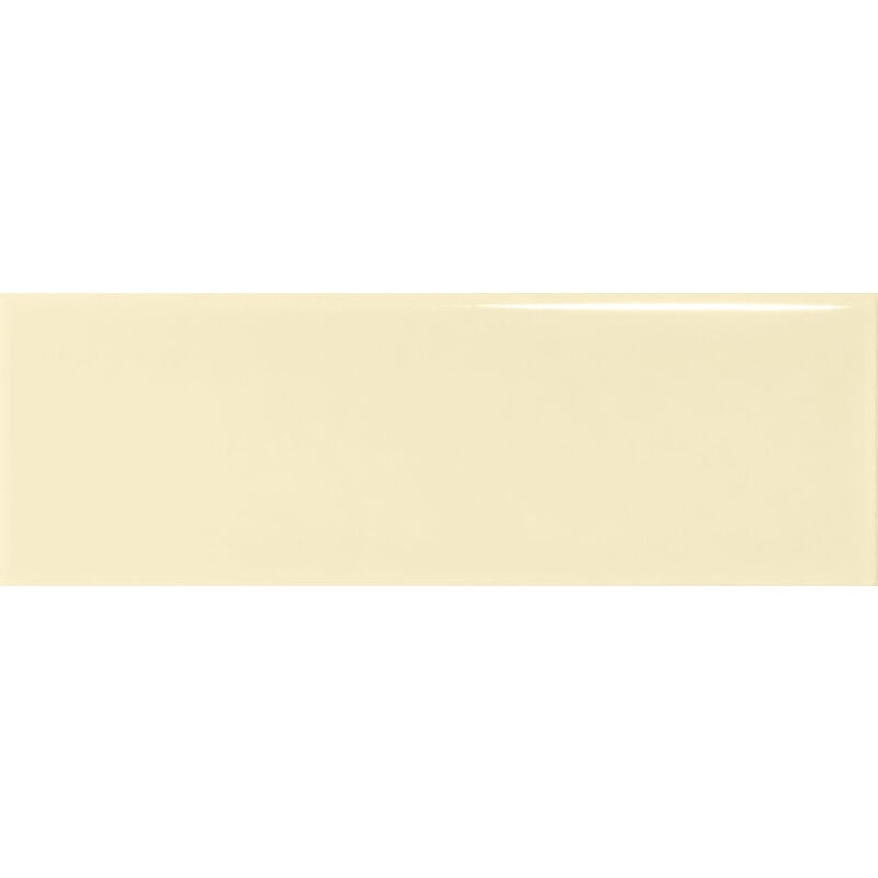 Carrelage sol / mur briquette rectangulaire uni beige brillant 5X15 cm färgblock lucido champagne FGB112L (vendu par boite de 0,60m2)