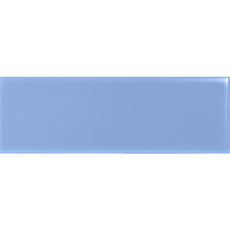 Carrelage sol / mur briquette rectangulaire uni bleu brillant 5X15 cm färgblock lucido cielo FGB104L (vendu par boite de 0,60m2)