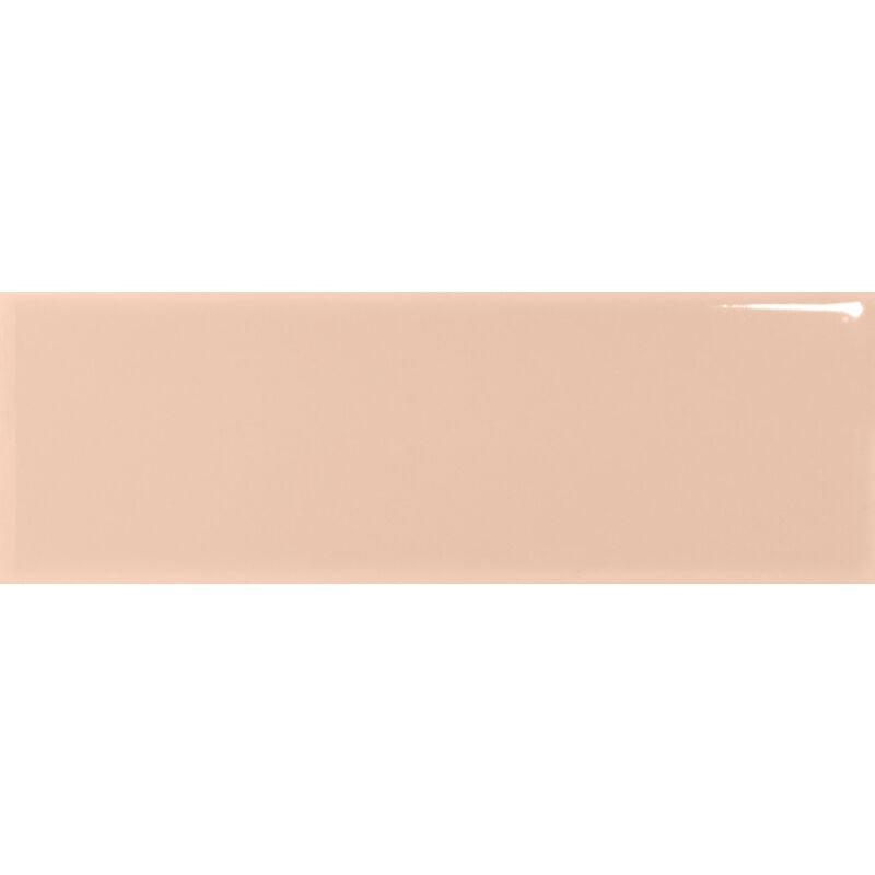 Carrelage sol / mur briquette rectangulaire uni rose brillant 5X15 cm färgblock lucido cipria FGB108L (vendu par boite de 0,60m2)