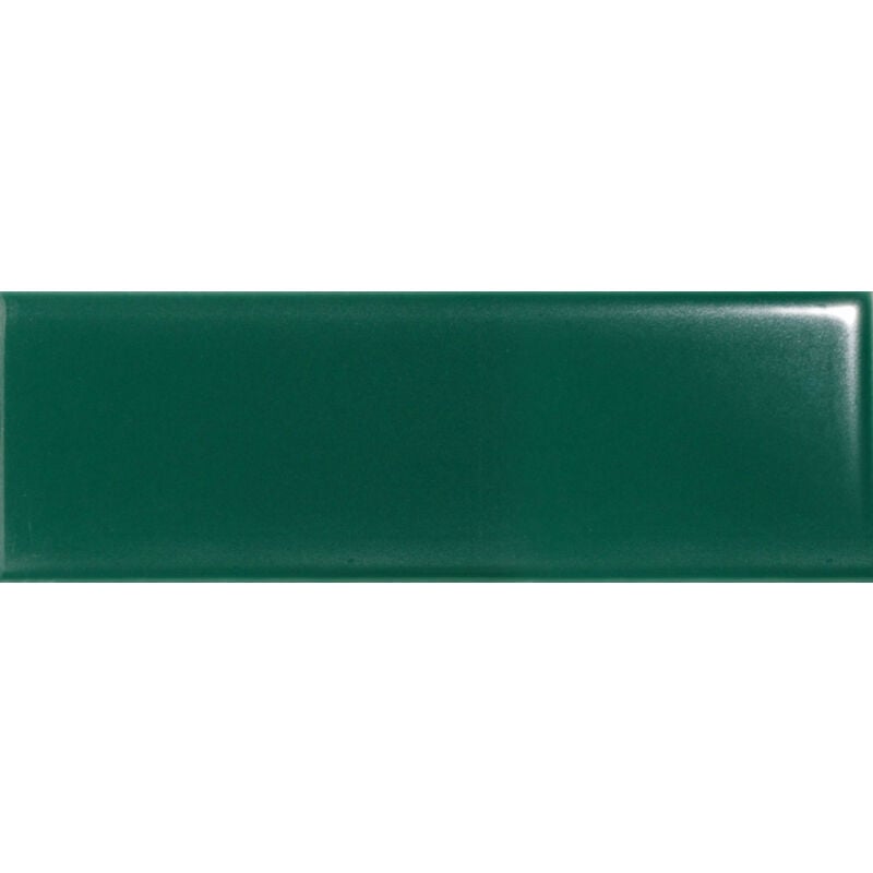 Carrelage sol / mur briquette rectangulaire uni vert émeraude brillant 5X15 cm FÄRGBLOCK LUCIDO SMERALDO FGB107L (vendu par boite de 0,60m2)
