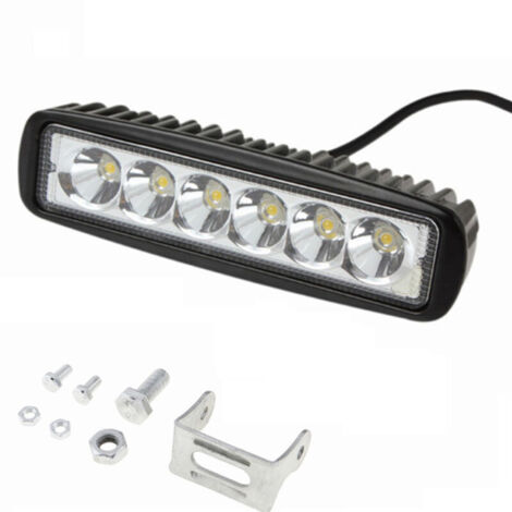Fari a LED KZQ, barra LED da 6 pollici e 18 W, 12 V, per moto, auto, camion, SUV, barche 4x4