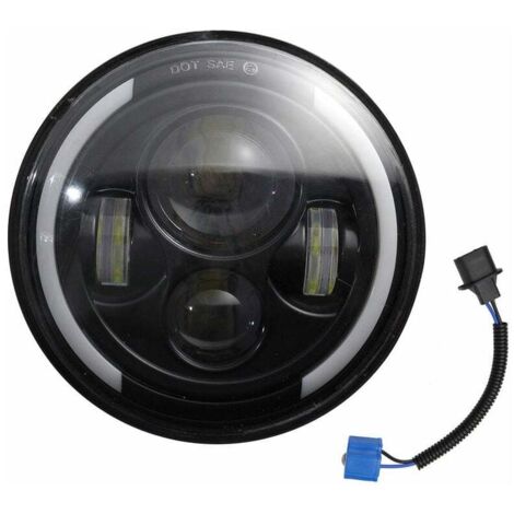 Fari a LED rotondi da 7 pollici (occhi d'angelo a mezzaluna), utilizzati per fari per moto Jeep Wrangler Jk Lj Tj Cj