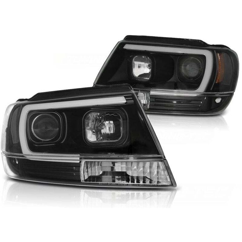 Image of Viking Choice - Fari anteriori con luce di posizione chrysler jeep grand cherokee 99-05 05 nero