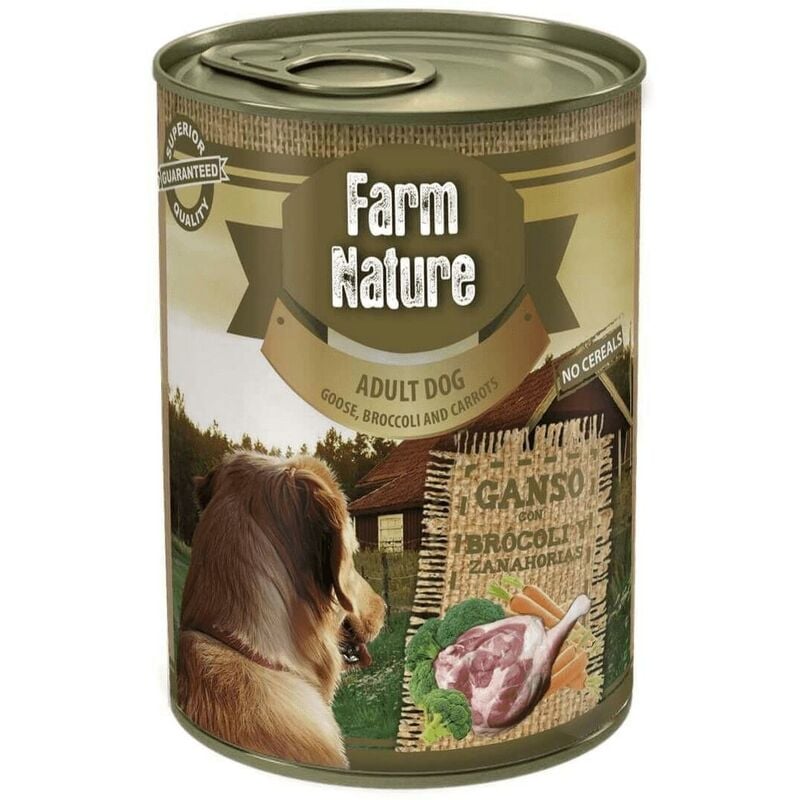 

Ganso con Brócoli y Zanahorias (Perros) 400 Gr - Farm Nature