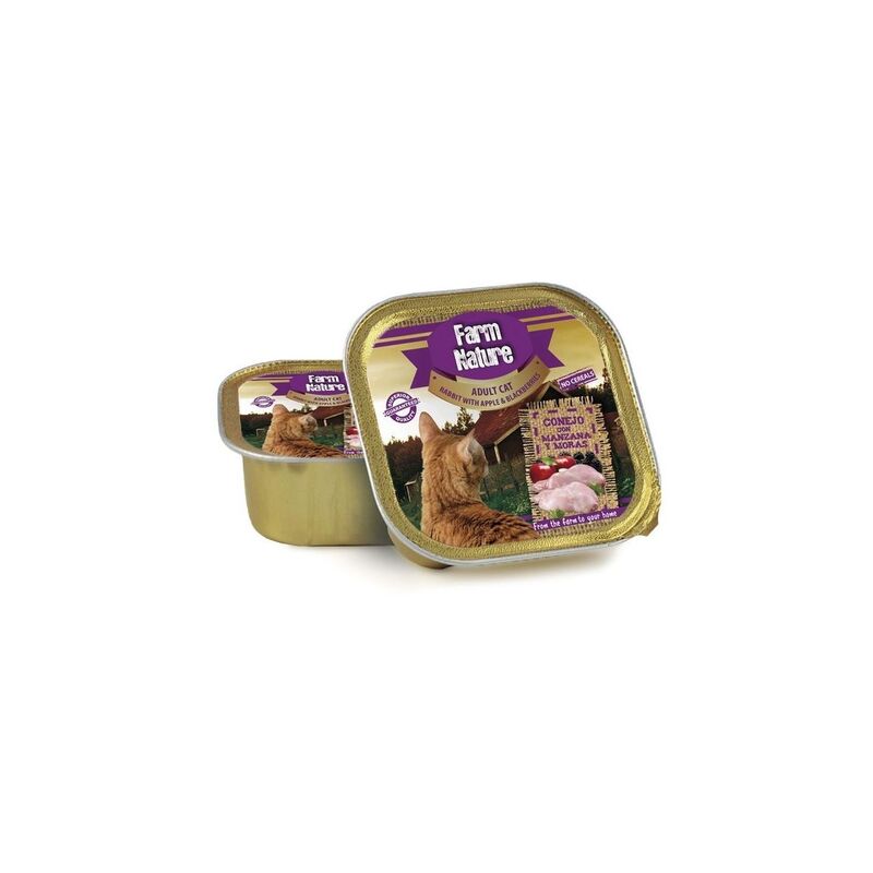 

Conejo con Manzana y Moras 100 g (Gatos) - Farm Nature