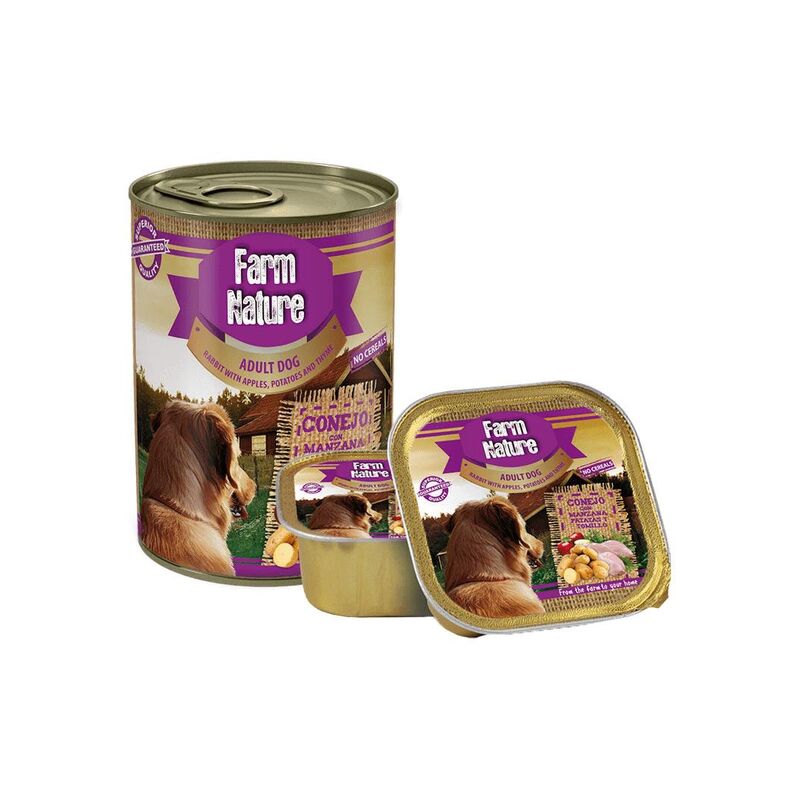 

Conejo con Patatas, Manzana y Tomillo (Perros) 150 Gr - Farm Nature