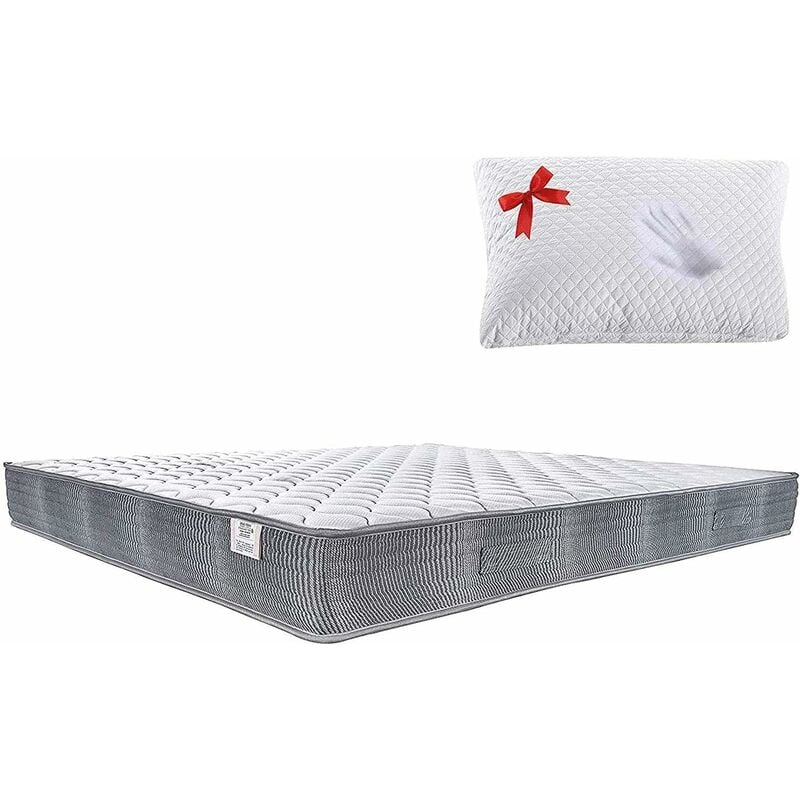 Farmarelax - Kit matelas plus oreiller - memory foam adaptatif - en cadeau - Bandeau 5D rafraîchissant et respirant Super air - orthopédique et
