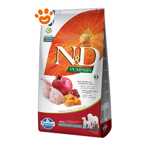 Farmina Cane Medium e Maxi N&D Pumpkin 12kg Quaglia Zucca e Melograno