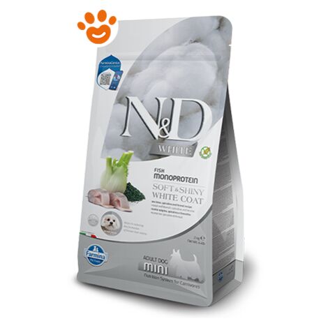 Farmina Cane N&D White Adult Mini 2 kg Spigola Spirulina e Finocchio