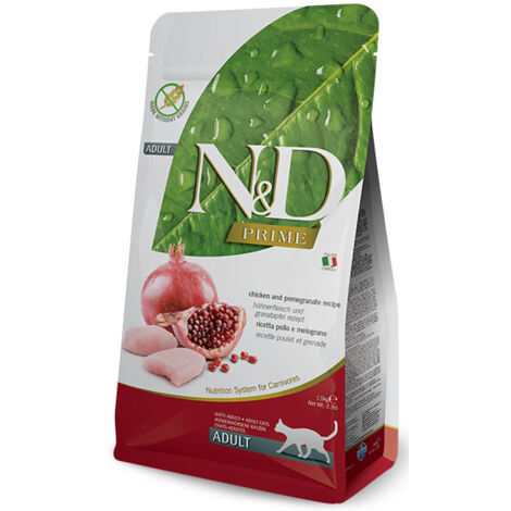 Farmina Cat N&ampD Prime Adult Grain Free Pollo e Melograno  - Farmina Cat N&ampD Prime Adult Grain Free Pollo e Melograno - Sacco Da 300 Gr