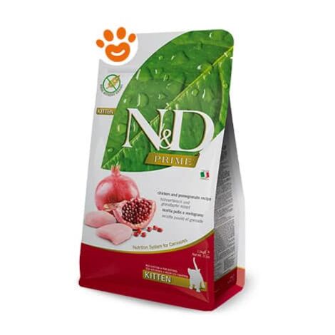 Farmina Cat N&ampD Prime Kitten Grain Free Pollo e Melograno  - Farmina Cat N&ampD Prime Kitten Grain Free Pollo e Melograno - Sacco Da 300 Gr