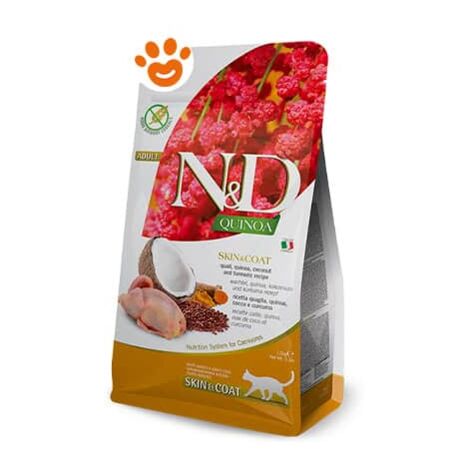 Farmina Cat N&ampD Quinoa Skin&ampCoat Quaglia  - Farmina Cat N&ampD Quinoa Skin&ampCoat Quaglia - Sacco Da 300 Gr