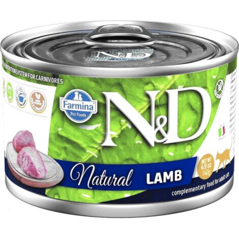 Farmina Cat N&D Natural con Agnello  - Farmina Cat N&D Natural con Agnello - Lattina Da 140 Gr