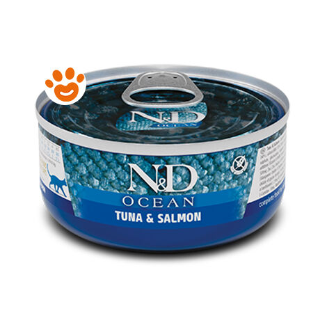 Farmina Cat N&D Ocean Tonno e Salmone  - Farmina Cat N&D Ocean Tonno e Salmone - Lattina Da 70 Gr