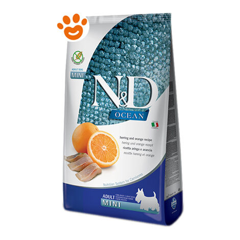 Farmina Dog N&ampD Ocean Adult Mini Aringa e Arancia  - Farmina Dog N&ampD Ocean Adult Mini Aringa e Arancia - Sacco Da 2,5 Kg