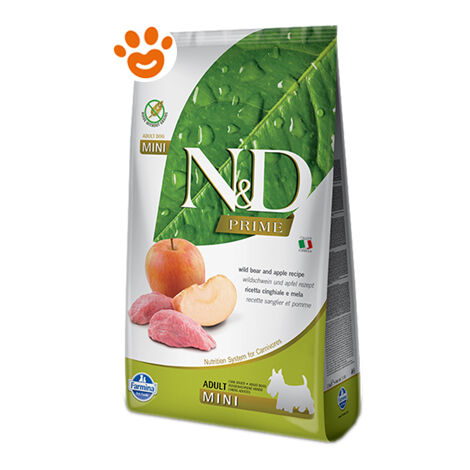 Farmina Dog N&ampD Prime Adult Mini Grain Free Cinghiale e Mela  - Farmina Dog N&ampD Prime Adult Mini Grain Free Cinghiale e Mela - Sacco Da 2,5 Kg