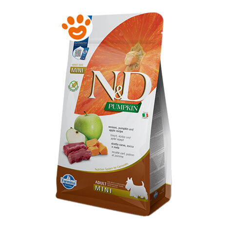 Farmina Dog N&ampD Pumpkin Adult Mini Cervo, Zucca e Mela  - Farmina Dog N&ampD Pumpkin Adult Mini Cervo, Zucca e Mela - Sacco Da 2 Kg