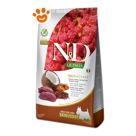 Farmina Dog N&ampD Quinoa Skin&ampCoat Adult Mini Cervo  - Farmina Dog N&ampD Quinoa Skin&ampCoat Adult Mini Cervo - Sacco Da 800 Gr