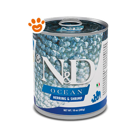 Farmina Dog N&D Ocean Adult Aringa e Gamberetti  - Farmina Dog N&D Ocean Adult Aringa e Gamberetti - Lattina Da 285 Gr