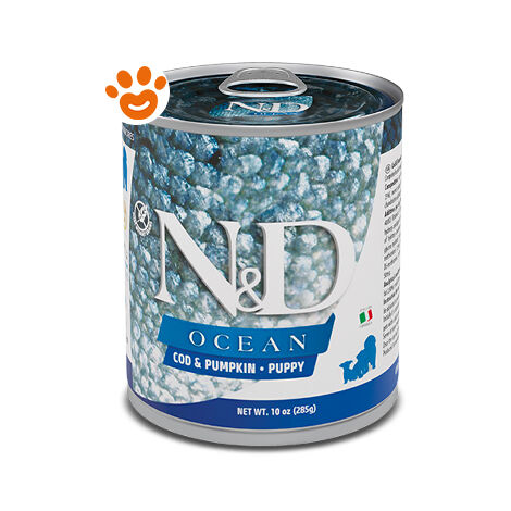 Farmina Dog N&D Ocean Puppy Merluzzo e Zucca  - Lattina Da 285 Gr