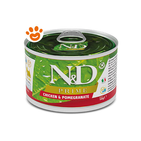 Farmina Dog N&D Prime Adult Mini Pollo e Melograno  - Farmina Dog N&D Prime Adult Mini Pollo e Melograno - Lattina Da 140 Gr