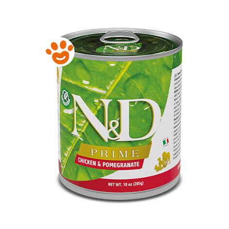 Farmina Dog N&D Prime Adult Pollo e Melograno  - Farmina Dog N&D Prime Adult Pollo e Melograno - Lattina Da 285 Gr