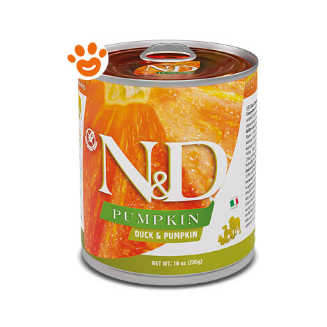 Farmina Dog N&D Pumpkin Adult Anatra e Zucca  - Farmina Dog N&D Pumpkin Adult Anatra e Zucca - Lattina Da 285 Gr