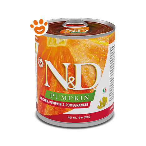 Farmina Dog N&D Pumpkin Adult Pollo, Zucca e Melograno  - Farmina Dog N&D Pumpkin Adult Pollo, Zucca e Melograno - Lattina Da 285 Gr