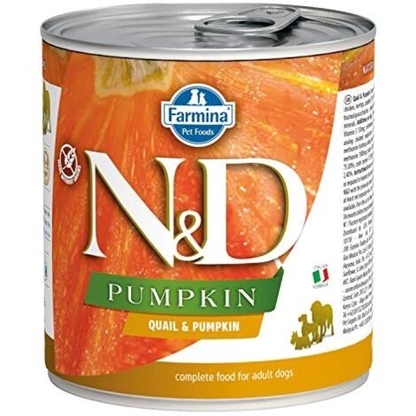 Farmina Dog N&D Pumpkin Adult Quaglia e Zucca  - Farmina Dog N&D Pumpkin Adult Quaglia e Zucca - Lattina Da 285 Gr