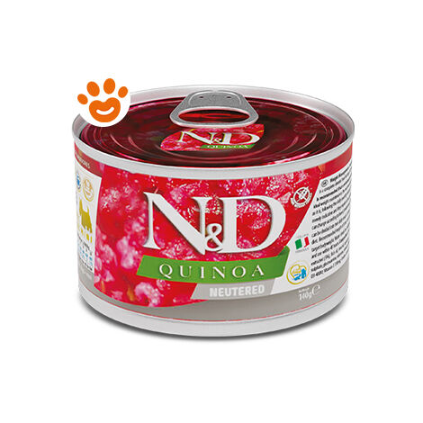 Farmina Dog N&D Quinoa Adult Mini Neutered  - Farmina Dog N&D Quinoa Adult Mini Neutered - Lattina Da 140 Gr