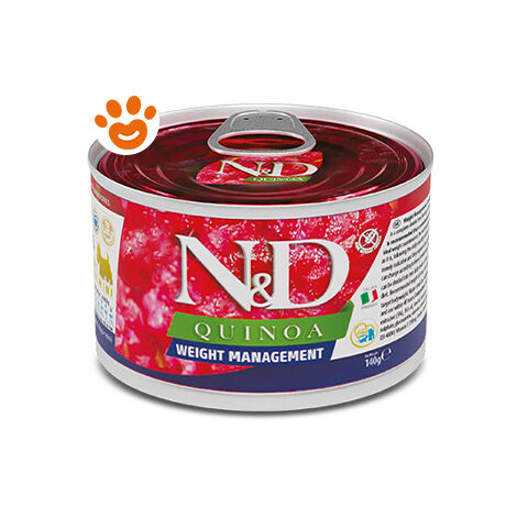Farmina Dog N&D Quinoa Adult Mini Weight Management  - Farmina Dog N&D Quinoa Adult Mini Weight Management - Lattina Da 140 Gr